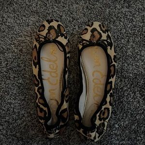 Sam Edelman flats size 8/12 leopard print. Worn once